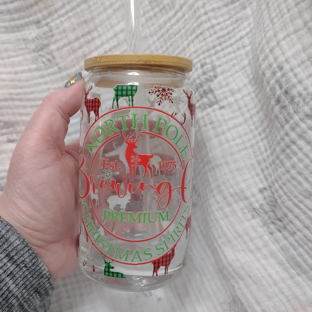 North Pole brewing glass can tumbler - Picture 5 of 5